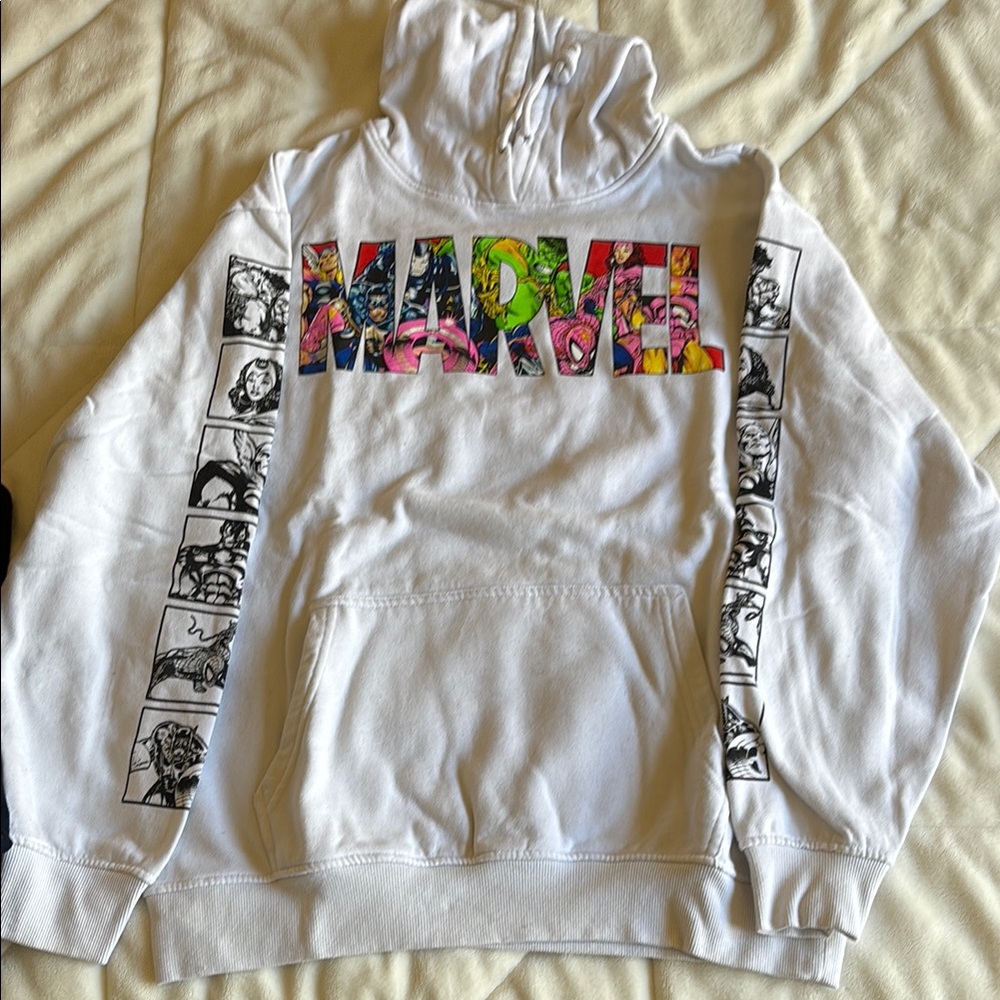 Marvel Graphic White Hoodie